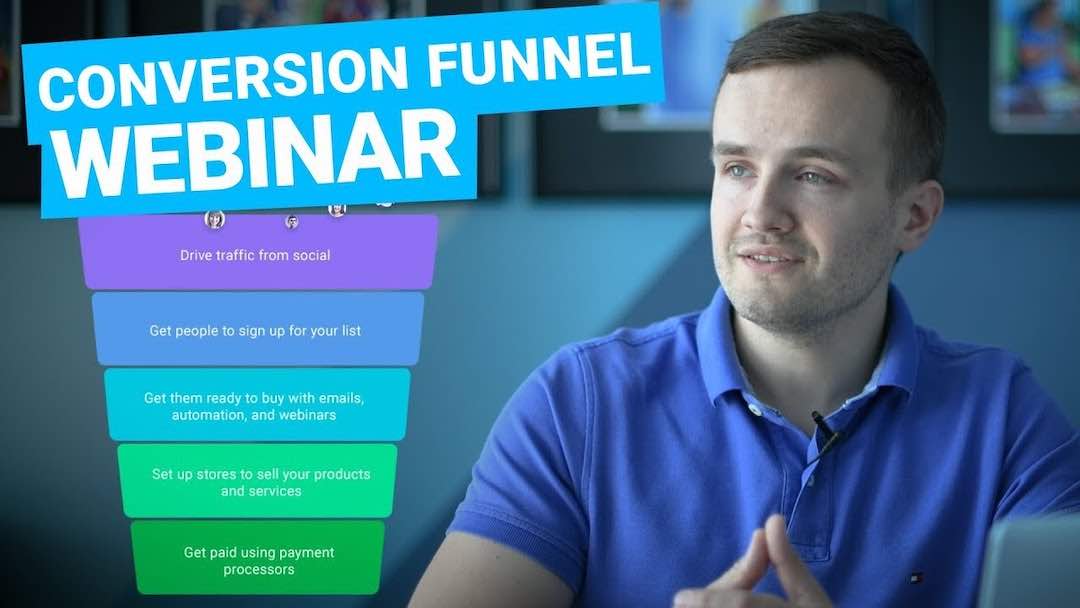 A video about GetResponse conversion funnels and webinars