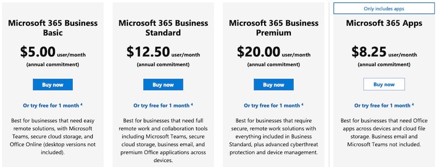 microsoft office 365 pricing