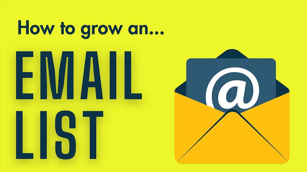 Video about growing an email list