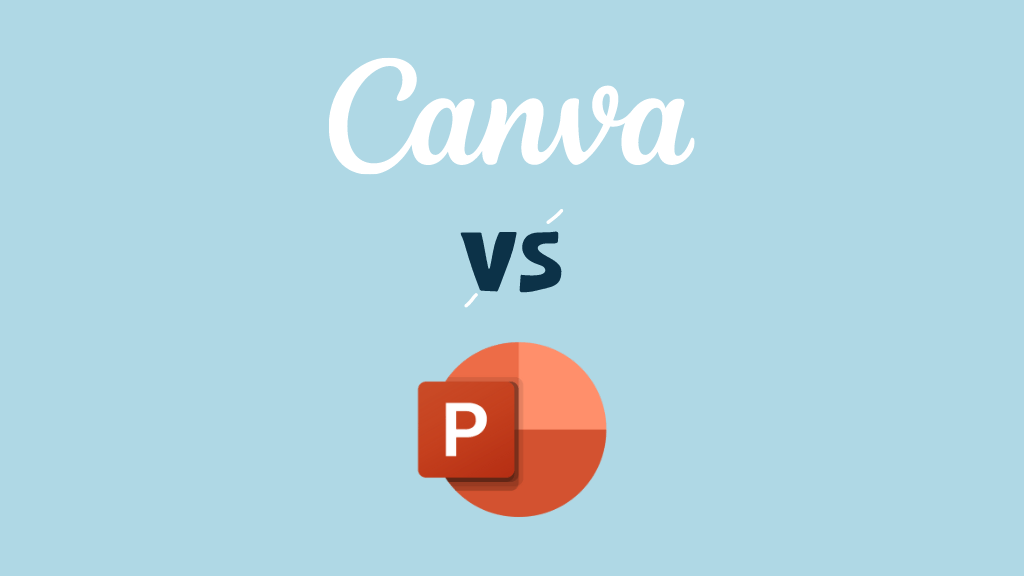 Canva vs PowerPoint (the two logos, side by side).