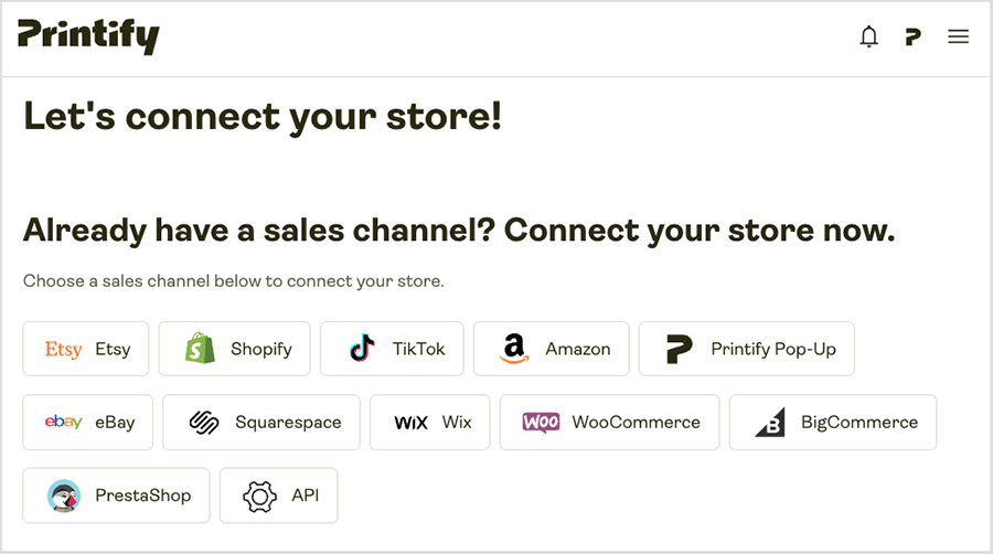 Printify ecommerce integrations