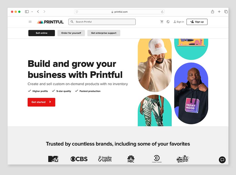 Printful-home page