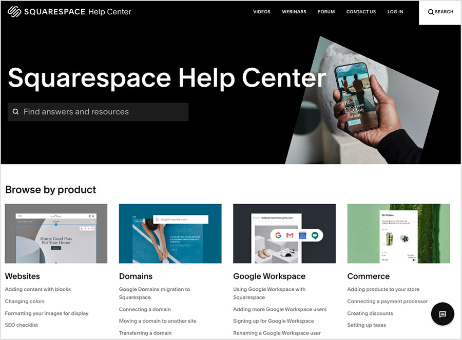 The Squarespace help center.