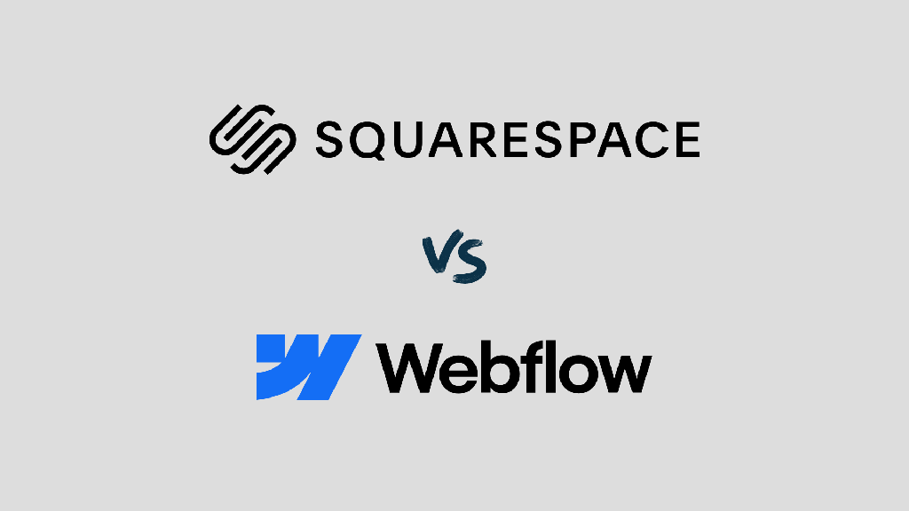 Squarespace vs Webflow graphic