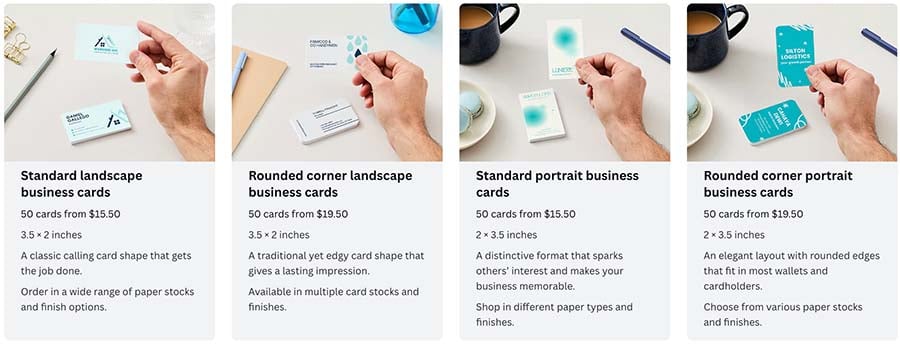 Canva business card pricing