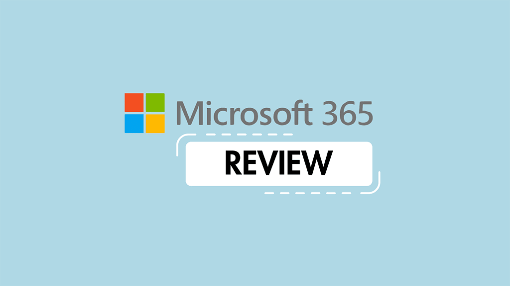 Microsoft 365 review (the Microsoft 365 logo and a 'review' label)