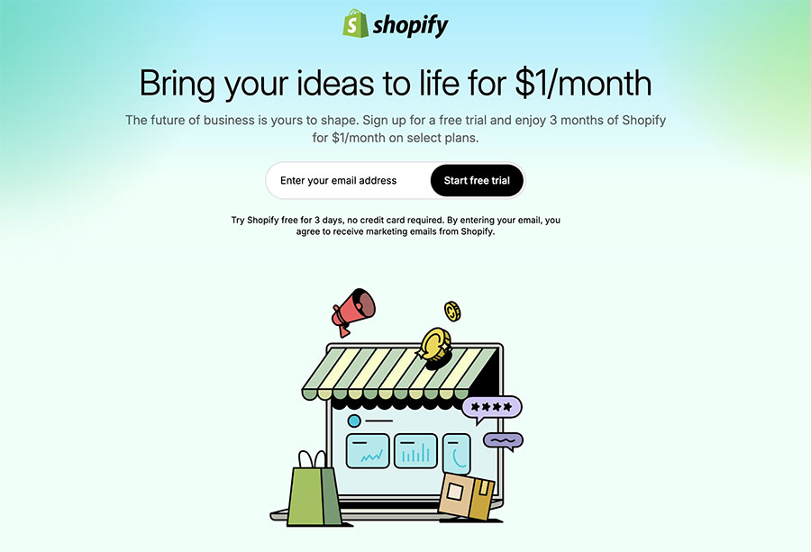 The Shopify trial