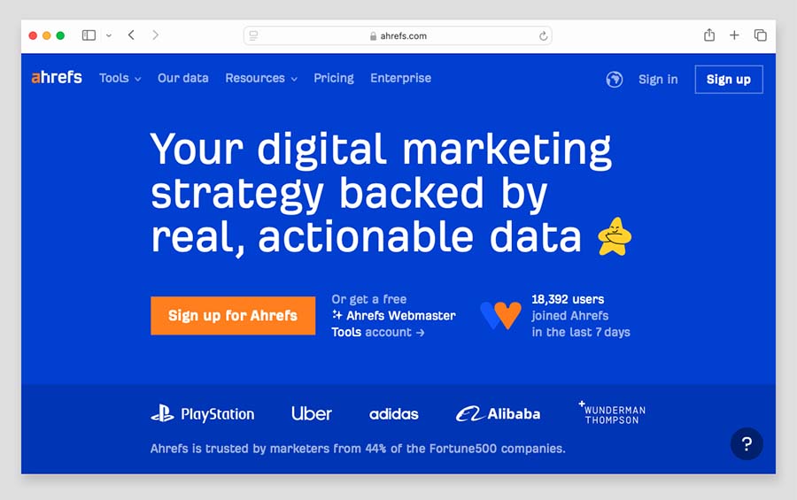 Ahrefs platform