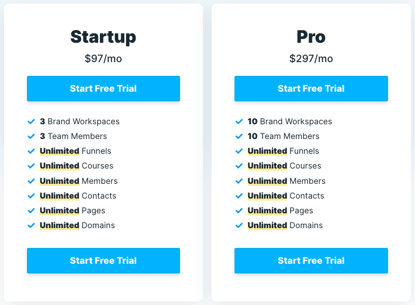 Pricing information