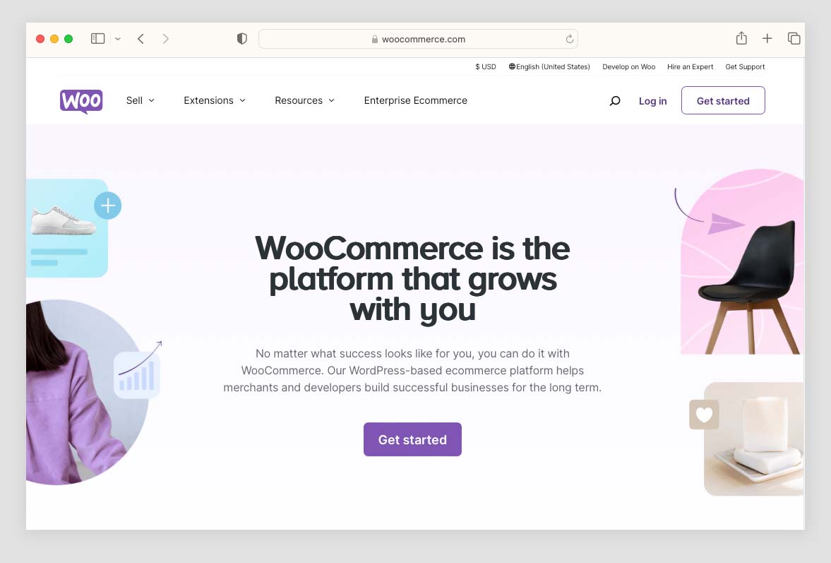 The WooCommerce home page (2024)
