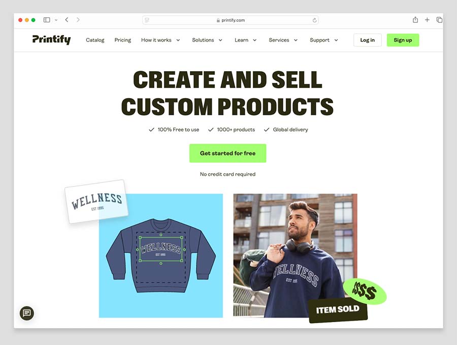 Printify home page