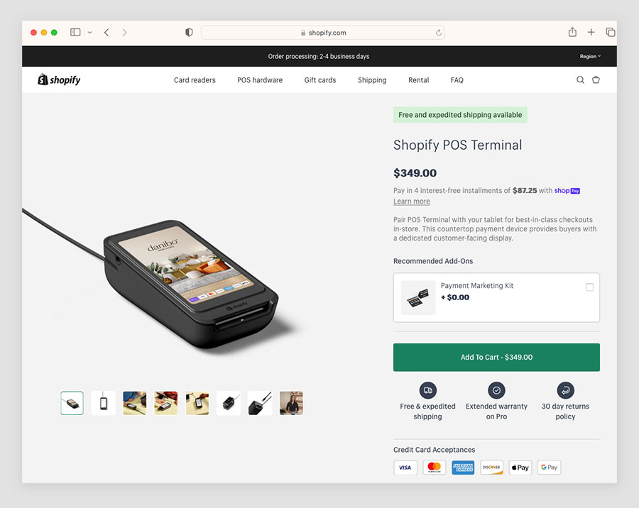 Shopify's 'POS Terminal'