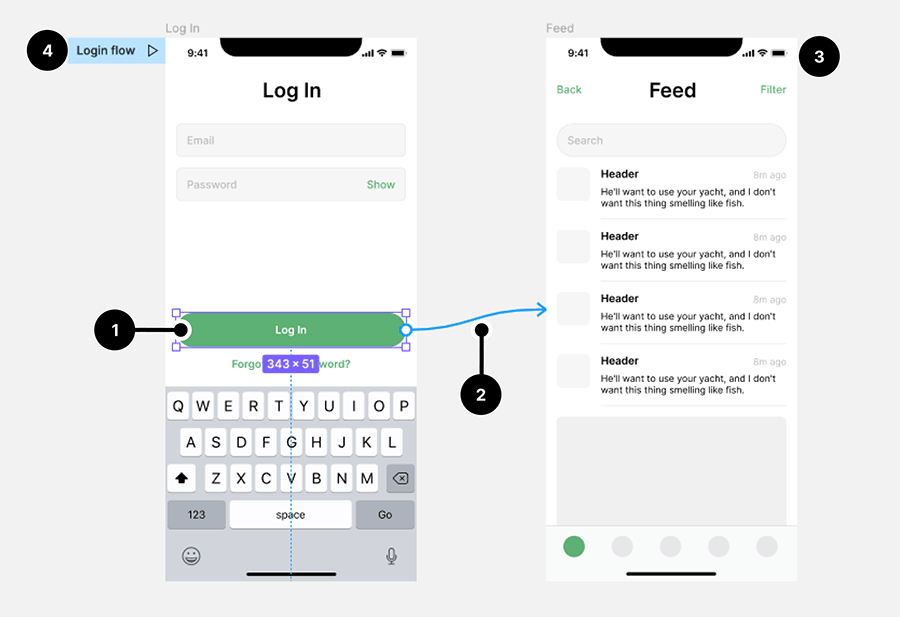 Creating an interactive prototype in Figma