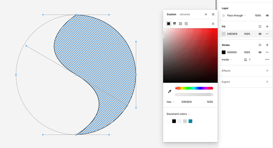 Applying stroke and fill properties to a 'vector network' in Figma