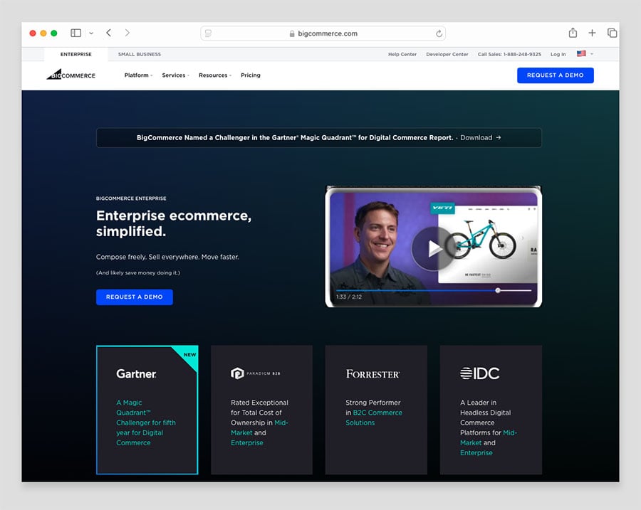 The BigCommerce Enterprise platform