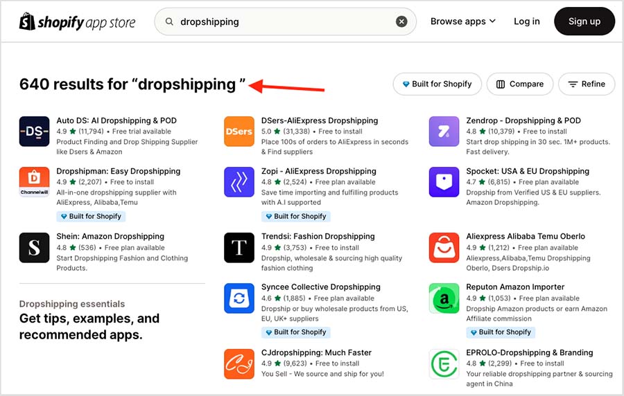 Shopify dropshipping apps