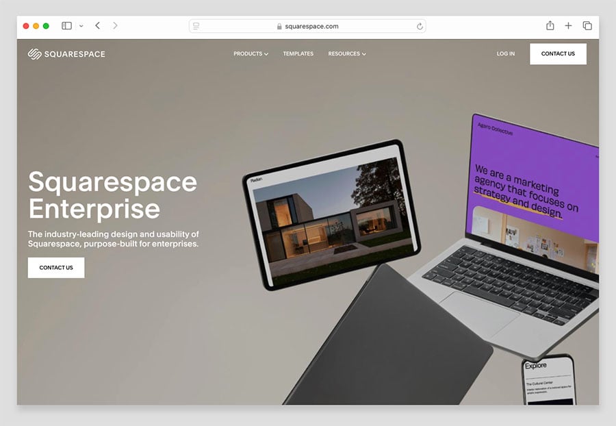 The 'Enterprise' version of the Squarespace platform