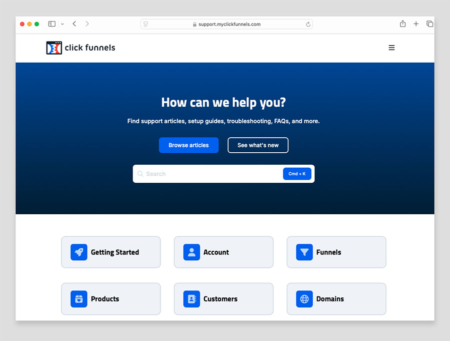 The ClickFunnels help center