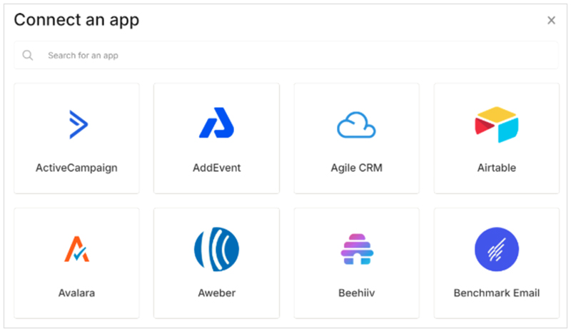 Some of the third-party integrations available in ClickFunnels 2.0