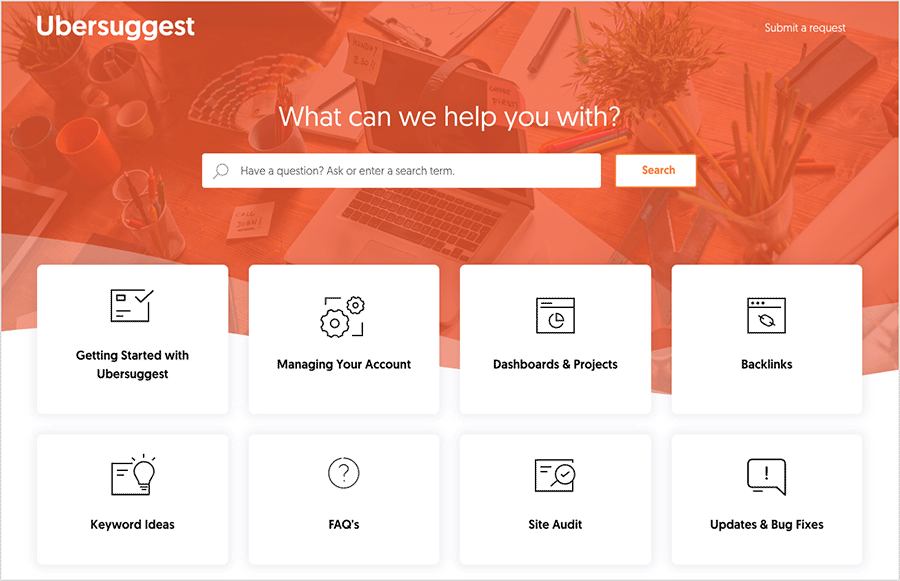 The Ubersuggest help center
