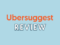 The Ubersuggest logo on a light blue background