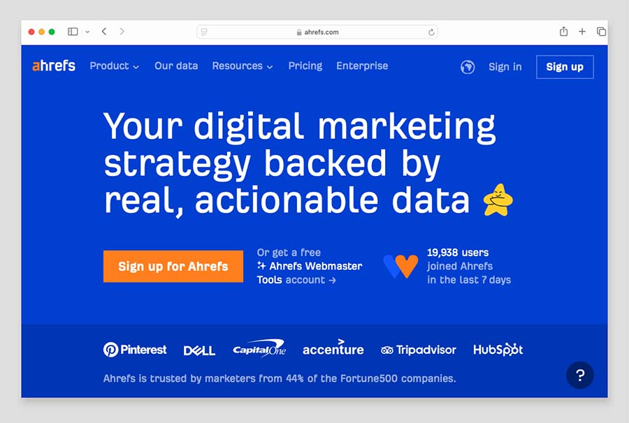 The Ahrefs platform