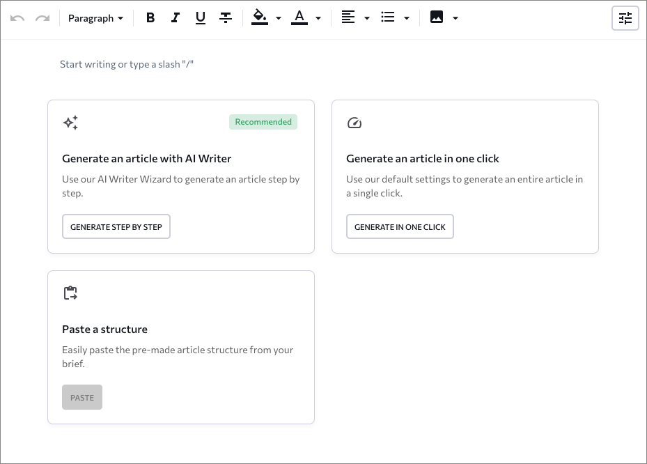 Content marketing tools in SE Ranking