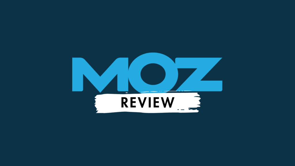 Moz review (image of the Moz logo beside a review label)